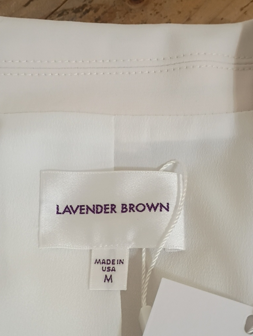 Lavender Brown Cream Double Breasted Callie Jacket Size M NWT MSRP $388 - Picture 7 of 9